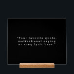 Panneau En Acrylique Créez votre propre devis<br><div class="desc">Créez votre propre devis personnalisé imprimé acrylique. Caractéristiques minimaliste typographie de machine à écrire.</div>