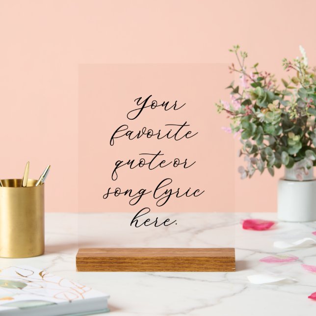 Panneau En Acrylique Créez votre propre devis (Mariage)