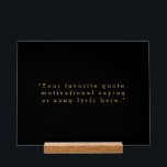 Panneau En Acrylique Créez votre propre devis<br><div class="desc">Créez votre propre devis personnalisé imprimé acrylique. Caractéristiques minimaliste typographie de machine à écrire.</div>