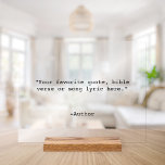 Panneau En Acrylique Créez votre propre devis<br><div class="desc">Créez votre propre devis personnalisé en métal acrylique. Fonctionne avec la typographie minimaliste de la machine à écrire.</div>