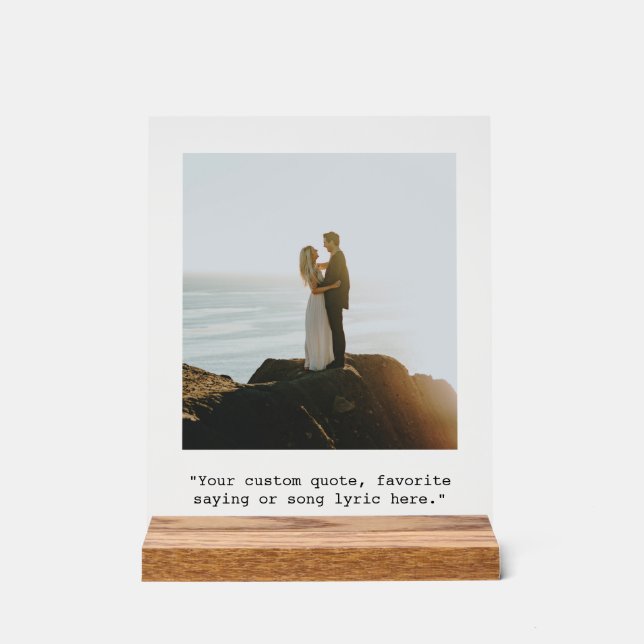 Panneau En Acrylique Créez votre propre devis Photo Poster (Recto)