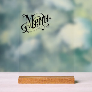 Panneau En Acrylique Créez Votre Propre Menu de Style Vintage Personnal