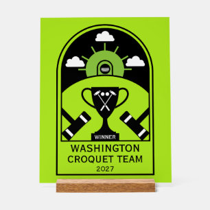 Panneau En Acrylique Croquet de pelouse