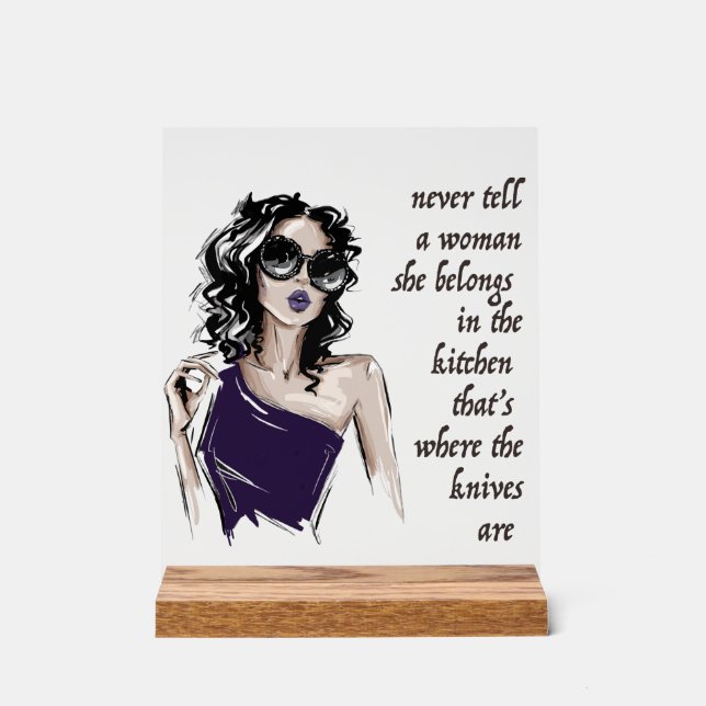 Panneau En Acrylique Cuisine Les couteaux appartiennent (Recto)