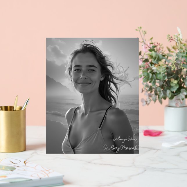 Panneau En Acrylique Custom Her Portrait – Simple Photo Gift for Her (Mariage)