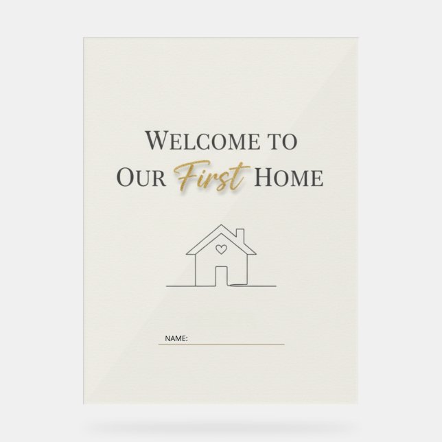 Panneau En Acrylique Custom Minimalist Housewarming Poster (Recto)