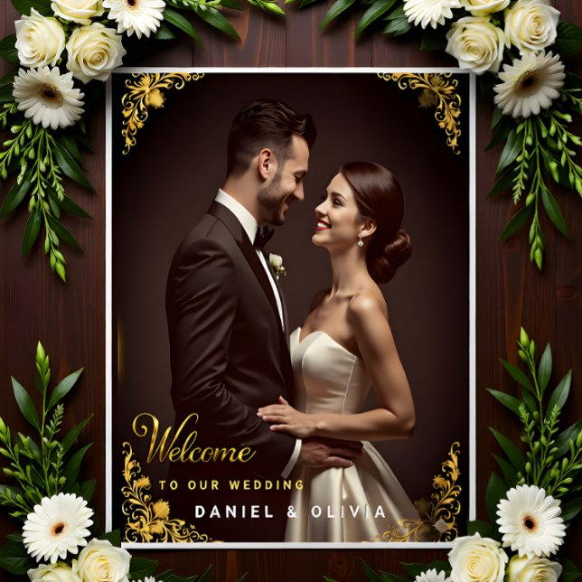 Panneau En Acrylique Custom Photo Wedding Welcome Sign Foam Board (Créateur téléchargé)