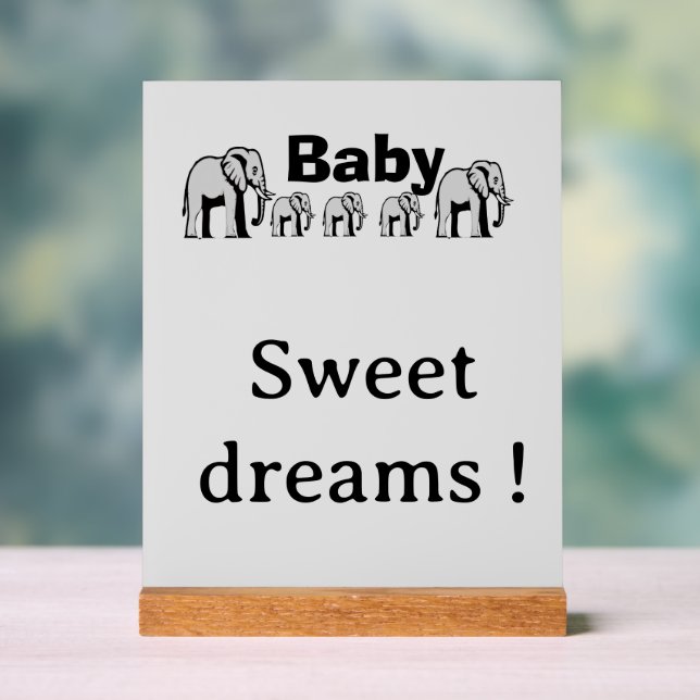 Panneau En Acrylique Customizable double-sided elephant Acrylic plaque (Neutre)