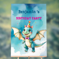Cute Dinosaur Garçon Joyeux anniversaire fête colo