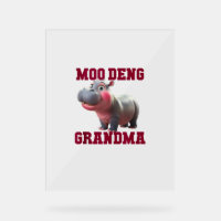Cute MOO DENG GRANDMA Baby Hippo Granny Enseignant