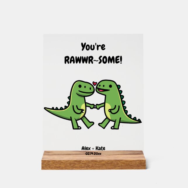 Panneau En Acrylique Cute Personalized Anniversary Gift (Recto)