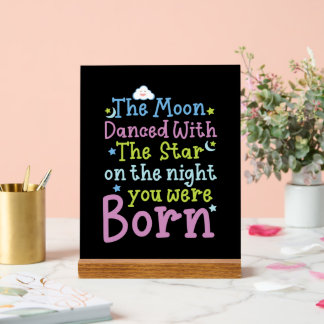 Panneau En Acrylique Cute unisex bébé sentiment mot art