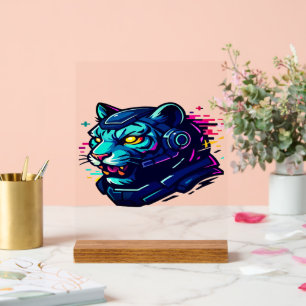 Panneau En Acrylique Cyber Animaux - Créatures futuristes du Digita