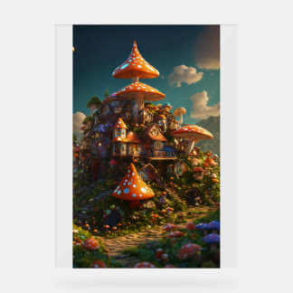 Panneau En Acrylique Cyber Lion : Tête géométrique futuriste