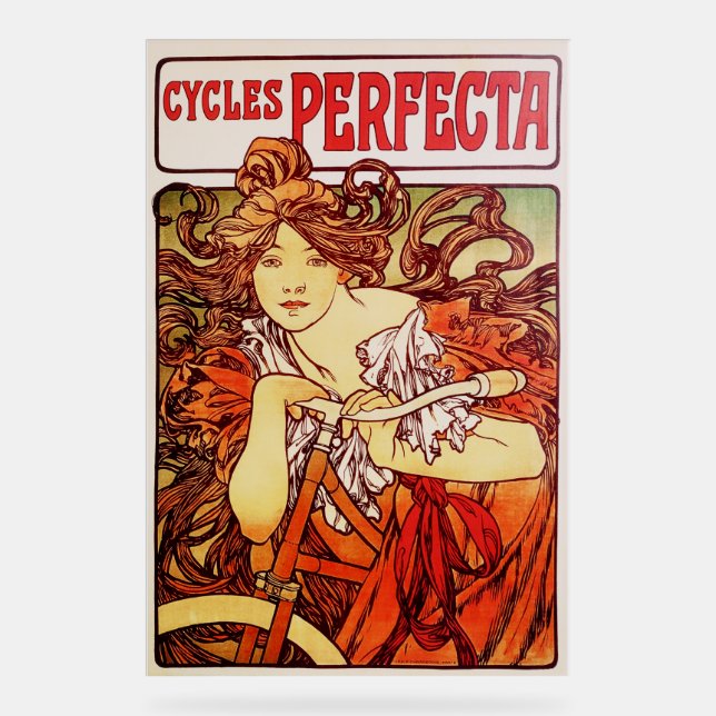 Panneau En Acrylique Cycles Perfecta d'Alphonse Mucha (Recto)