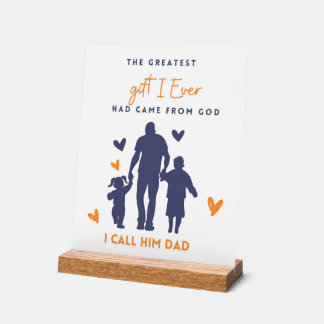 Panneau En Acrylique Dad Gift-Inspirational Fathers Day Quote