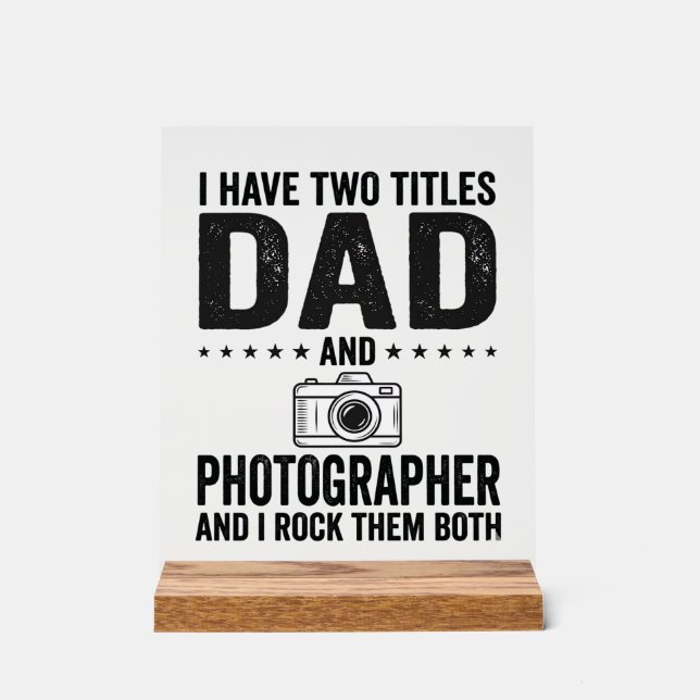 Panneau En Acrylique Dad Photographer Vintage Engraving Shirt Design_1 (Recto)
