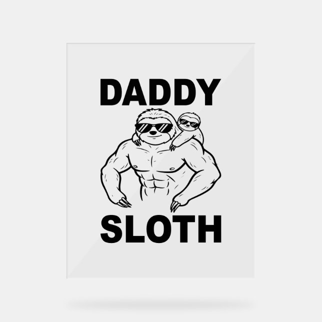 Panneau En Acrylique Daddy Sloth (Recto)