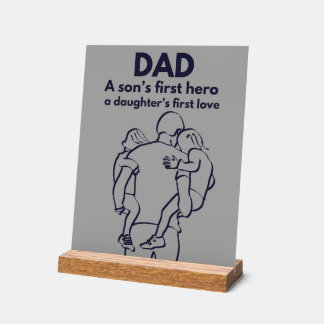 Panneau En Acrylique Dads Son Daughter-Inspirational Fathers Day Quote