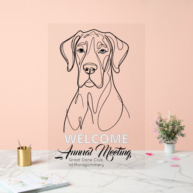 Panneau En Acrylique Danemark Bienvenue  (Mariage)