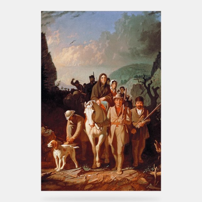Panneau En Acrylique Daniel Boone escortant des colons  (Recto)