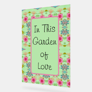Panneau En Acrylique Dans ce jardin d'amour