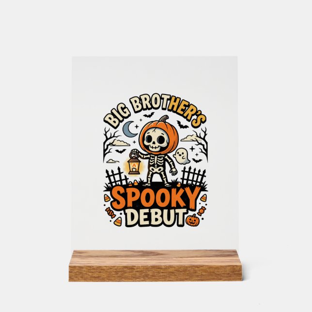 Panneau En Acrylique Début effrayant de Big Brother Halloween (Recto)