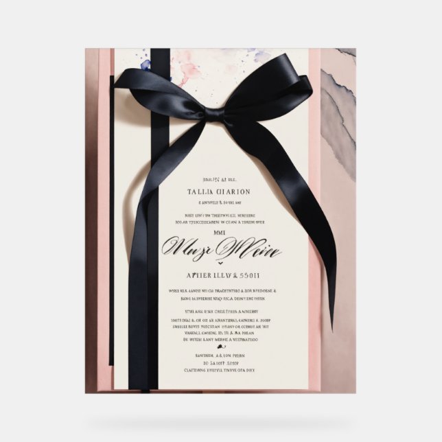 Panneau En Acrylique "Début gracieux : Un Accueil Marié Élégant" (Recto)