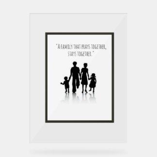 Panneau En Acrylique Décor d'art mural à poster familial