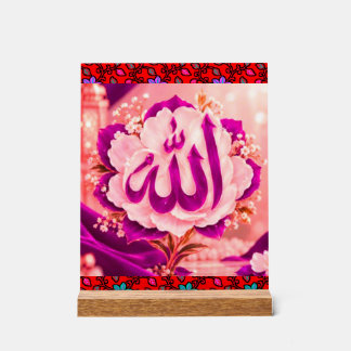 Panneau En Acrylique Décor de table en acrylique avec calligraphie isla