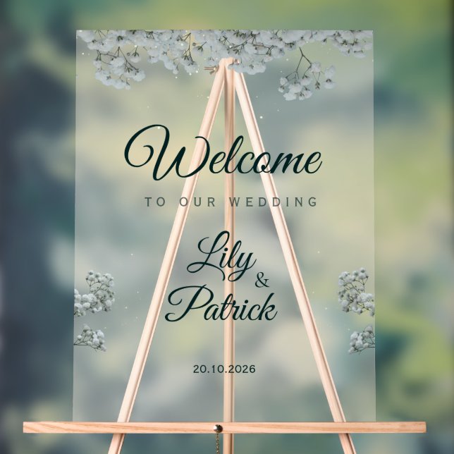 Panneau En Acrylique Deep emerald Green baby's breath  (Neutre)