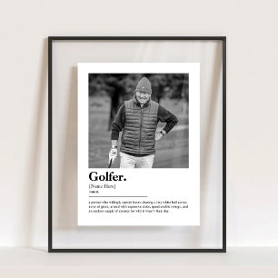 Panneau En Acrylique Définition du dictionnaire de golf amusant avec un