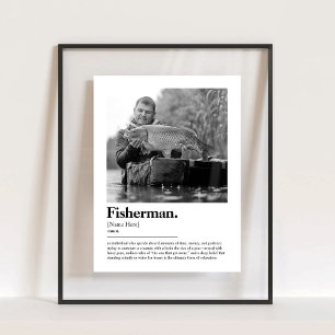 Panneau En Acrylique Définition du dictionnaire de Pêcheur avec photo p