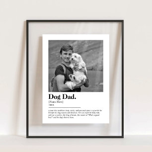 Panneau En Acrylique Définition du dictionnaire Papa Chien Amusant avec