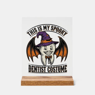 Panneau En Acrylique Déguisement de dentiste effrayant T-shirt dentaire