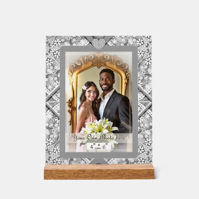 Panneau En Acrylique Dentelle en céramique Gris (Recto)