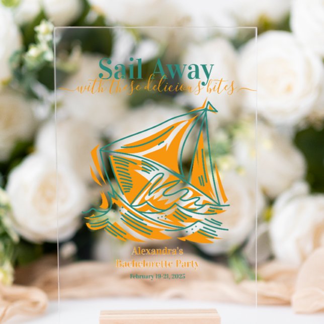 Panneau En Acrylique Dernière voile avant le Veil Bachelorette Party (Créateur téléchargé)