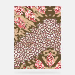 Panneau En Acrylique Design de tissu complexe avec motifs floraux