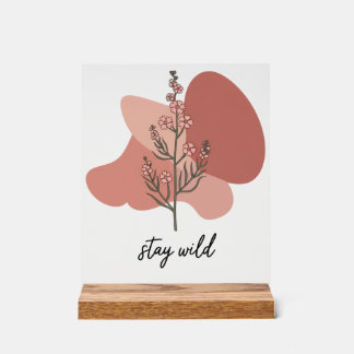 Panneau En Acrylique Design floral sauvage