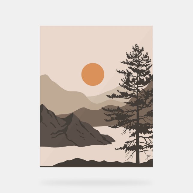 Panneau En Acrylique Dessin avec forme abstraite (Recto)