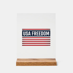 Panneau En Acrylique Dessin vectoriel de style drapeau patriotique de l