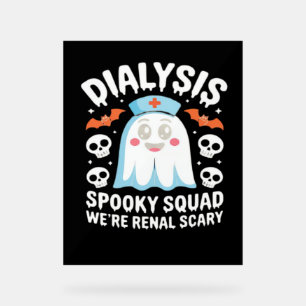 Panneau En Acrylique Dialyse Néphrologie Infirmière Cute Halloween Éffr