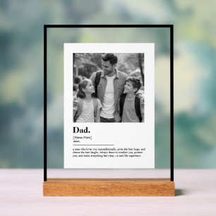 Panneau En Acrylique Dictionnaire de définition de cadeau personnalisé