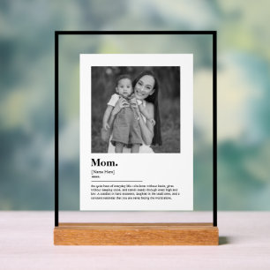 Panneau En Acrylique Dictionnaire de définition de photo cadeau personn