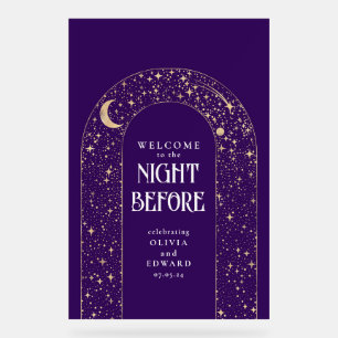 Panneau En Acrylique Dîner de répétition Céleste Purple Bienvenue