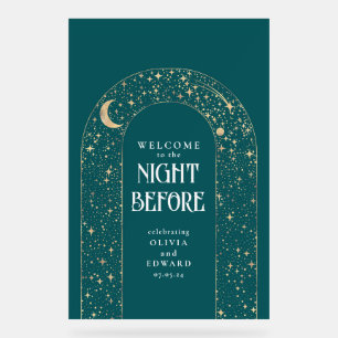 Panneau En Acrylique Dîner de répétition Turquoise céleste Bienvenue