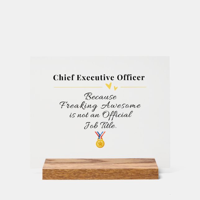 Panneau En Acrylique Directeur général drôle (Recto)