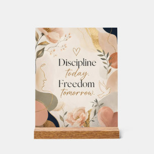 Panneau En Acrylique Discipline Aujourd'hui Liberté Demain Art de Motiv
