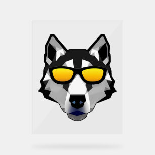 Panneau En Acrylique Dog with Sunglasses - Siberian Husky