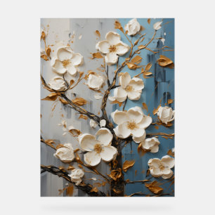 Panneau En Acrylique Dogwood - Impasto Floral